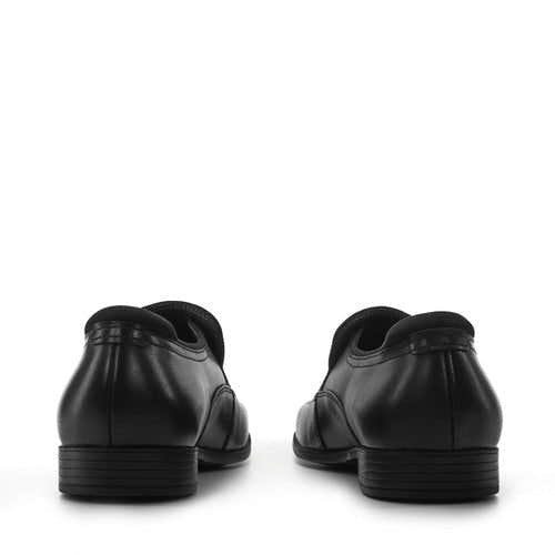 Start-Rite College Boys Black Leather Slip On School Shoes-elevate your sole