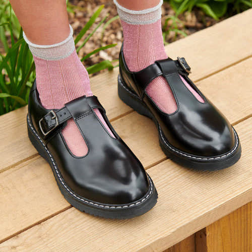 Start-Rite Envisage 3524_7 Black Leather Buckle Fastening School Shoes-elevate your sole