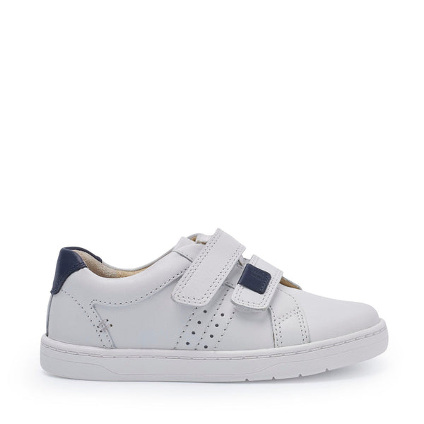 Start-Rite Explore 1742_4 Boys White Leather Touch Fastening Trainers-elevate your sole