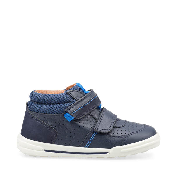 Start-Rite Frisbee 1736_9 Boys Navy Leather Rip-Tape Fastening Boot - elevate your sole