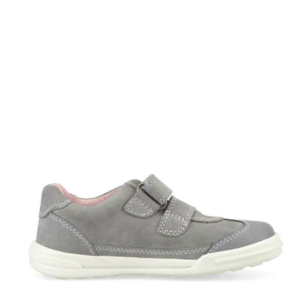 Start-Rite Galaxy 1735-5 Girls Grey Nubuck Pink Stars Pre School Shoe-elevate your sole