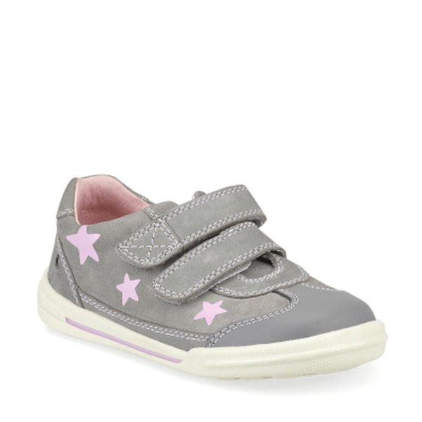 Start-Rite Galaxy 1735-5 Girls Grey Nubuck Pink Stars Pre School Shoe-elevate your sole