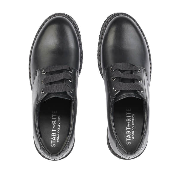Start Rite Impact Vegan Black Synthetic Lace Up School Shoes-elevate your sole