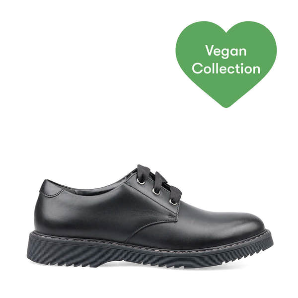 Start Rite Impact Vegan Black Synthetic Lace Up School Shoes-elevate your sole