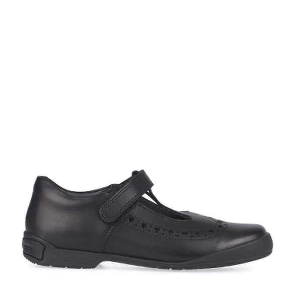 Start-Rite Leapfrog 2789-7 Black Leather T Bar Rip-Tape Mary Jane Shoes-elevate your sole