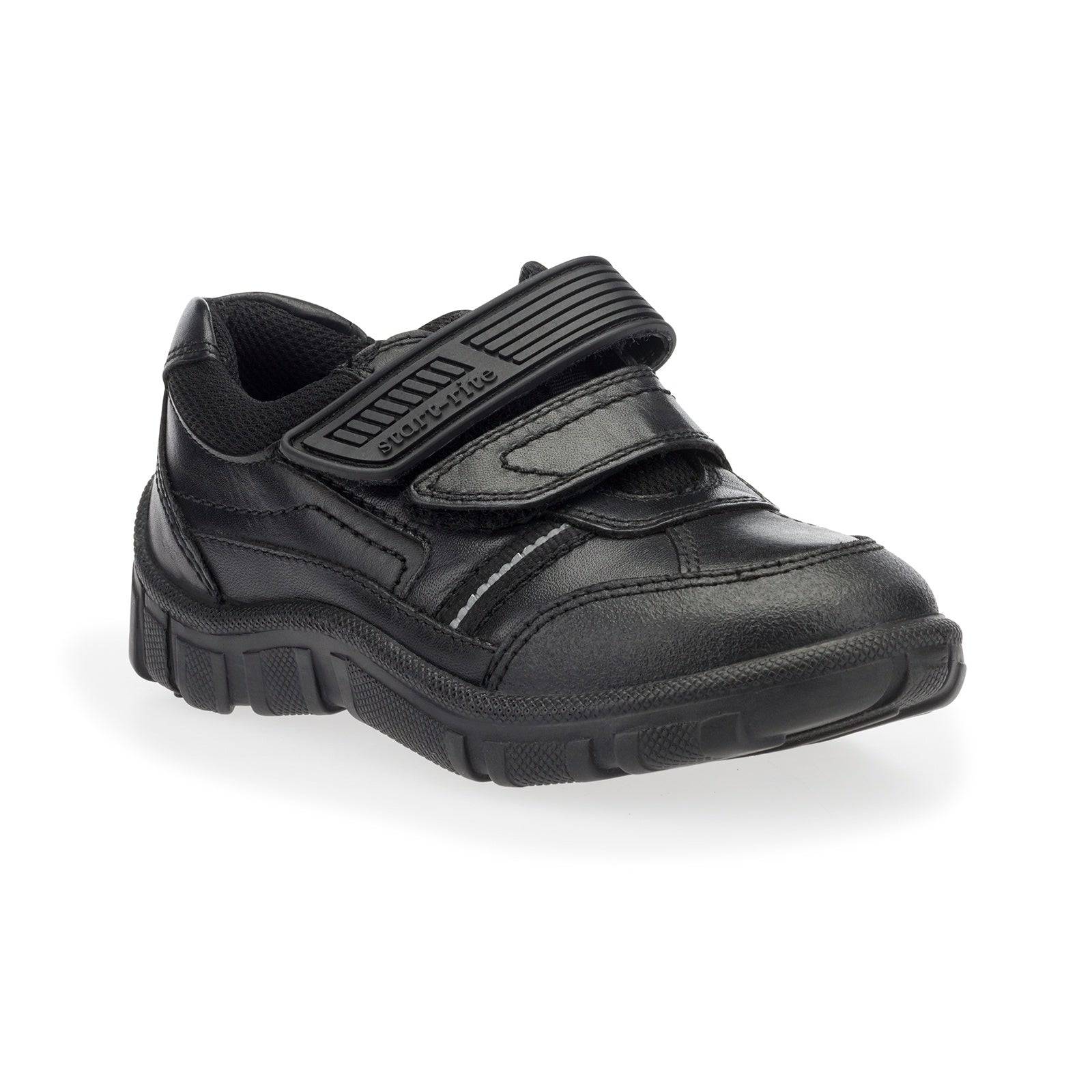 Start-Rite Luke 2273-7 Boys Black Leather Rip-Tape School Shoes-elevate your sole