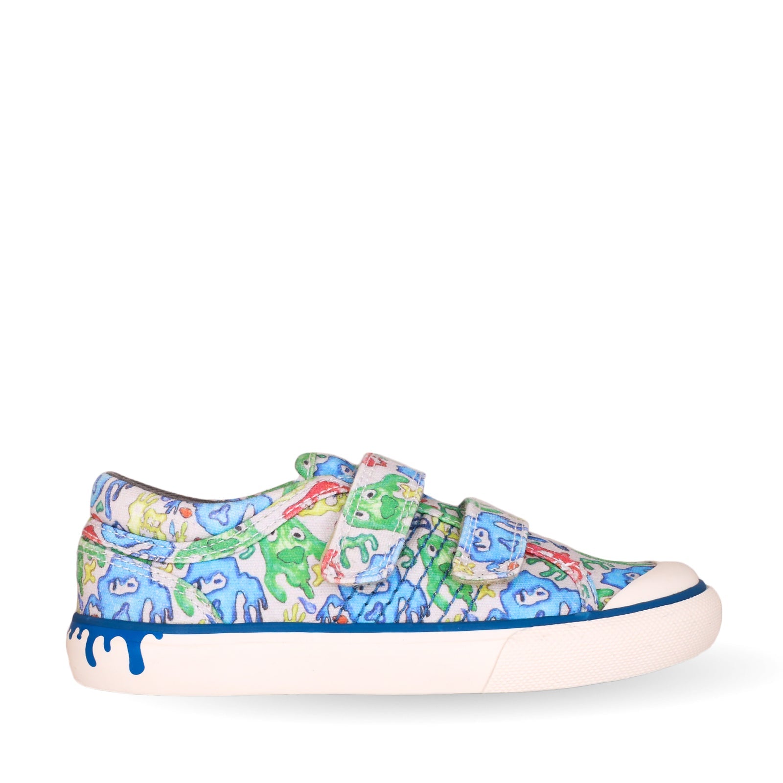 Start-Rite Slime 6187_5 Grey/Multi Monster Print Canvas Shoes - elevate your sole