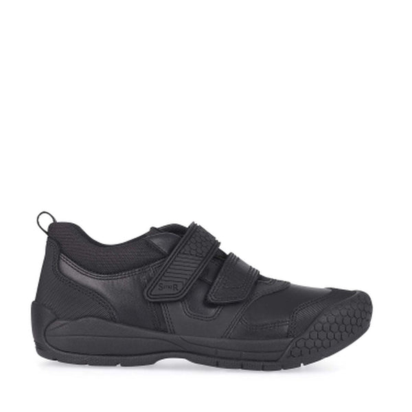 Start-Rite Strike 2793-7 Boys Black Leather Rip Tape Shoes-elevate your sole