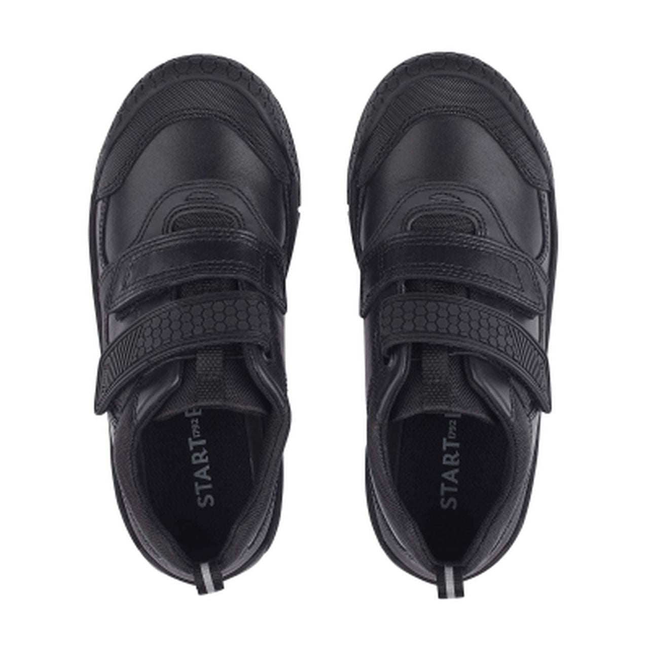 Start-Rite Strike 2793-7 Boys Black Leather Rip Tape Shoes-elevate your sole