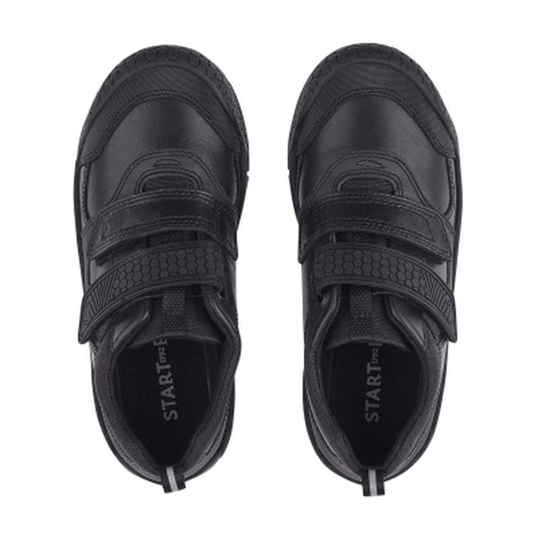 Start-Rite Strike 2793-7 Boys Black Leather Rip Tape Shoes-elevate your sole