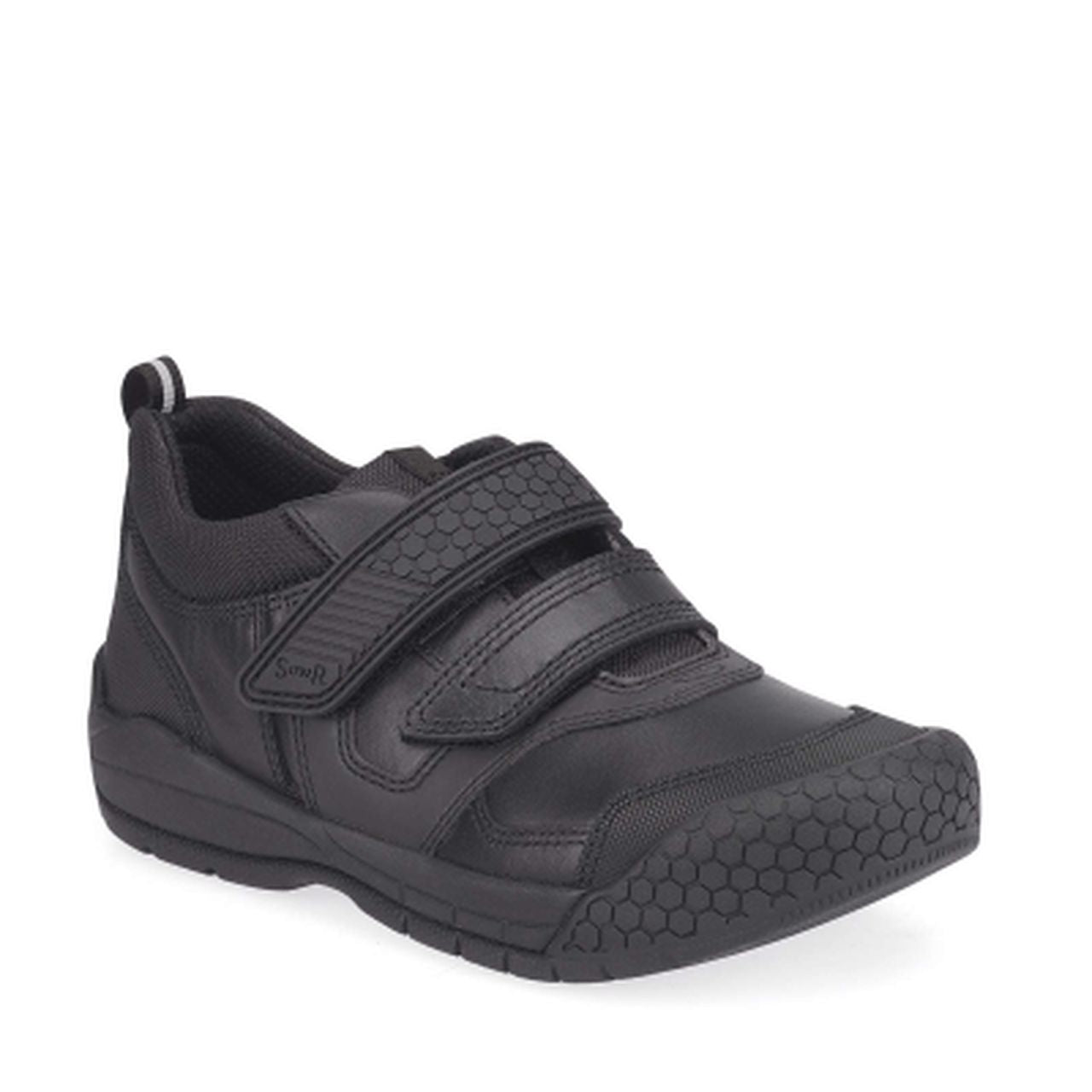 Start-Rite Strike 2793-7 Boys Black Leather Rip Tape Shoes-elevate your sole