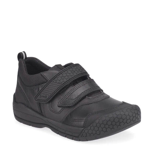 Start-Rite Strike 2793-7 Boys Black Leather Rip Tape Shoes-elevate your sole