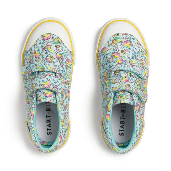 StartRite Dino-Mite 6192_5 Girls Multi Colour Textile Vegan Touch Fastening Shoes-elevate your sole