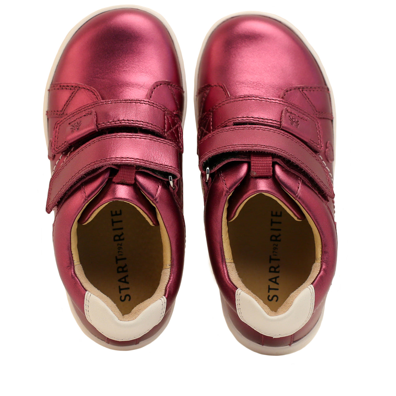 StartRite Fantasy 1741_8 Girls Purple Metallic Leather Touch Fastening First Shoes-elevate your sole