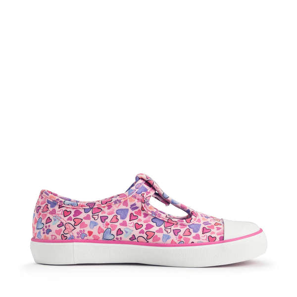 StartRite Sweets 6157_6 Girls Pink Heart Textile Vegan Buckle Shoes-elevate your sole