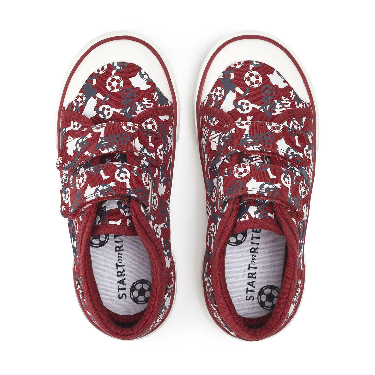Start_Rite Kickabout 6200_1 Boys Red Football Touch Fastening Canvas Shoes-elevate your sole