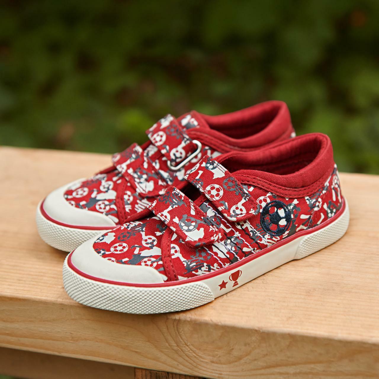 Start_Rite Kickabout 6200_1 Boys Red Football Touch Fastening Canvas Shoes-elevate your sole
