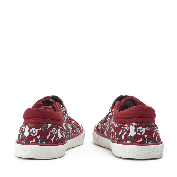 Start_Rite Kickabout 6200_1 Boys Red Football Touch Fastening Canvas Shoes-elevate your sole