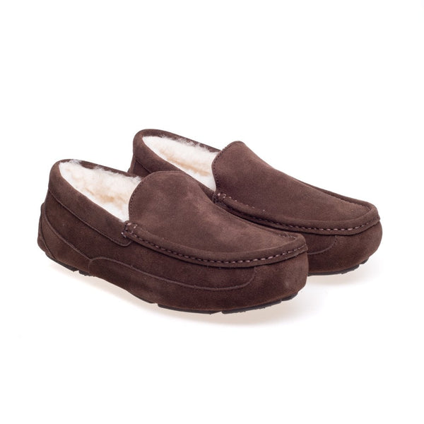 Steptronic Marlow Mens Dark Brown Suede Slippers-elevate your sole