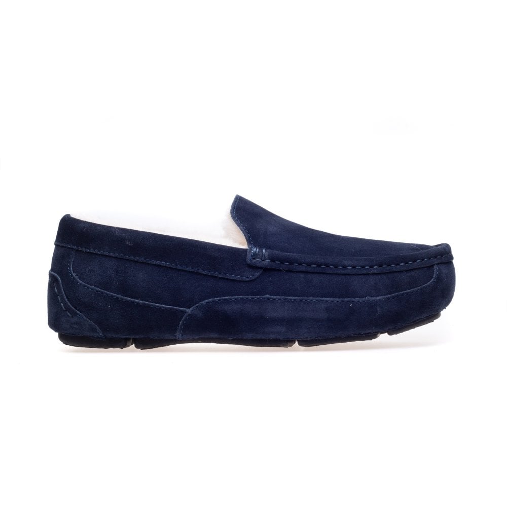 Steptronic Marlow Mens Navy Blue Suede Slippers-elevate your sole