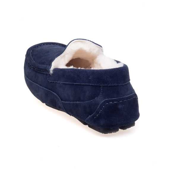 Steptronic Marlow Mens Navy Blue Suede Slippers-elevate your sole