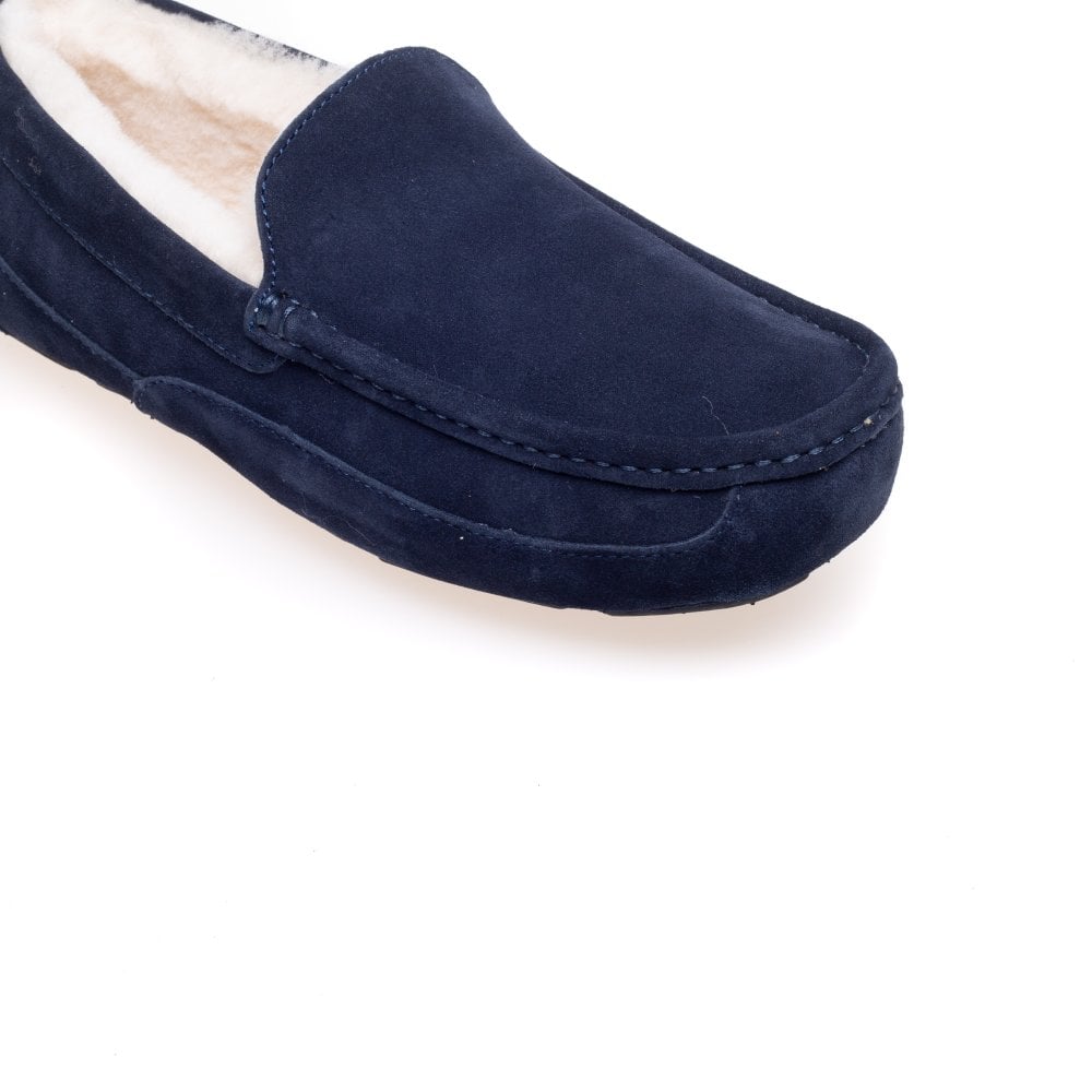 Steptronic Marlow Mens Navy Blue Suede Slippers-elevate your sole