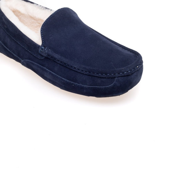 Steptronic Marlow Mens Navy Blue Suede Slippers-elevate your sole