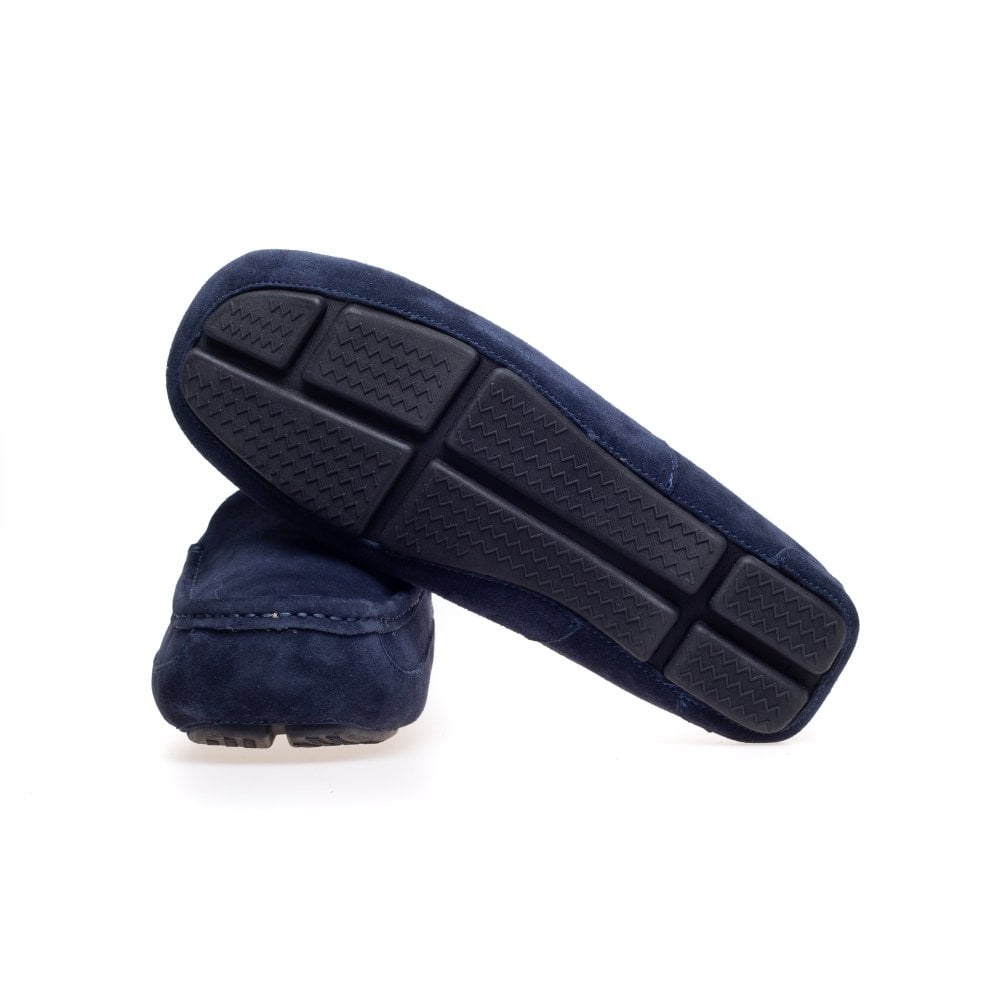 Steptronic Marlow Mens Navy Blue Suede Slippers-elevate your sole