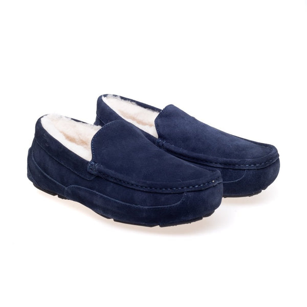 Steptronic Marlow Mens Navy Blue Suede Slippers-elevate your sole