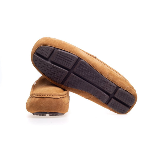 Steptronic Marlow Mens Tan Ginger Suede Slippers-elevate your sole