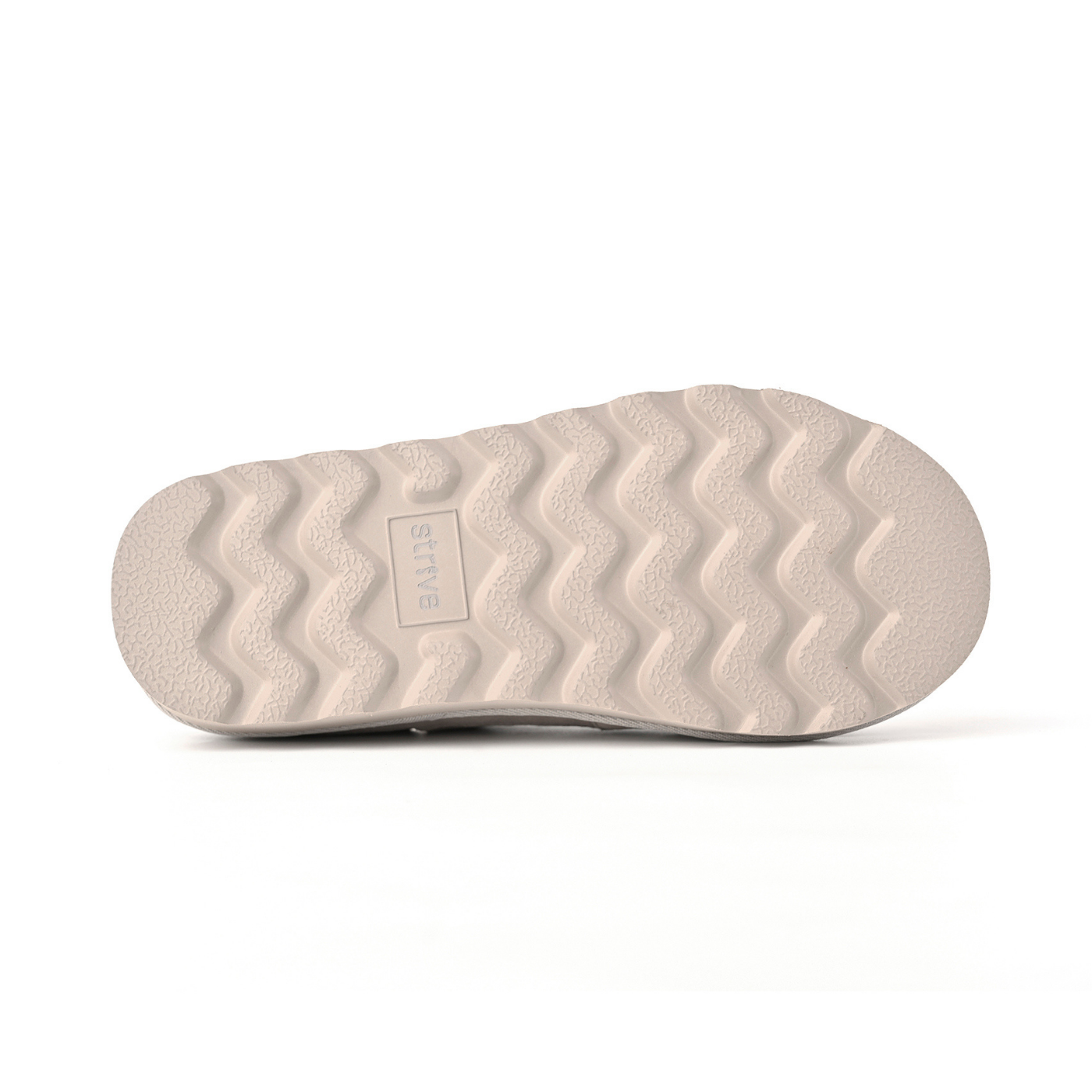 Strive Alaska grey suede slippers, outsole tread