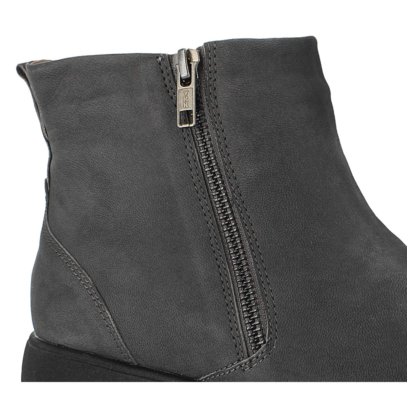 Strive Bamford II Ladies Dark Grey Leather Arch Support Twin Zip Ankle Boots-elevate your sole