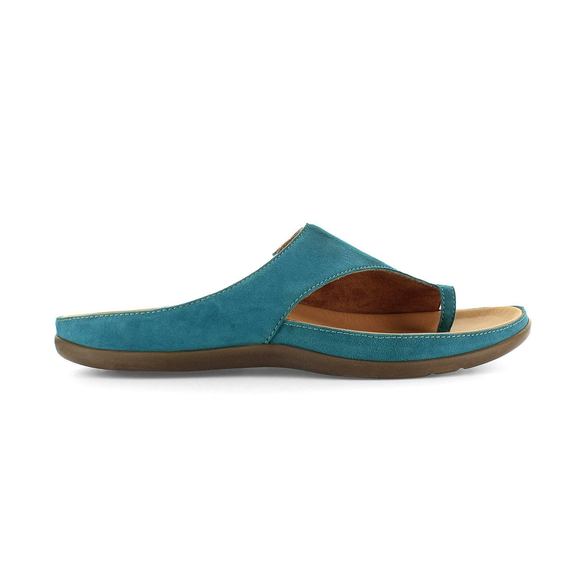Strive Capri II Ladies Teal Nubuck Arch Support Slip On Sandals-elevate your sole