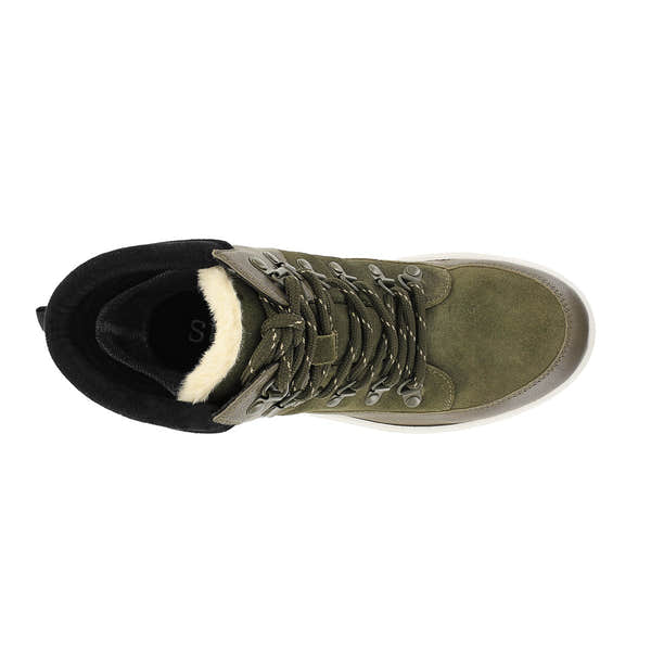Strive Cotswold Ladies Olive Leather Arch Support Lace Up Ankle Boots-elevate your sole