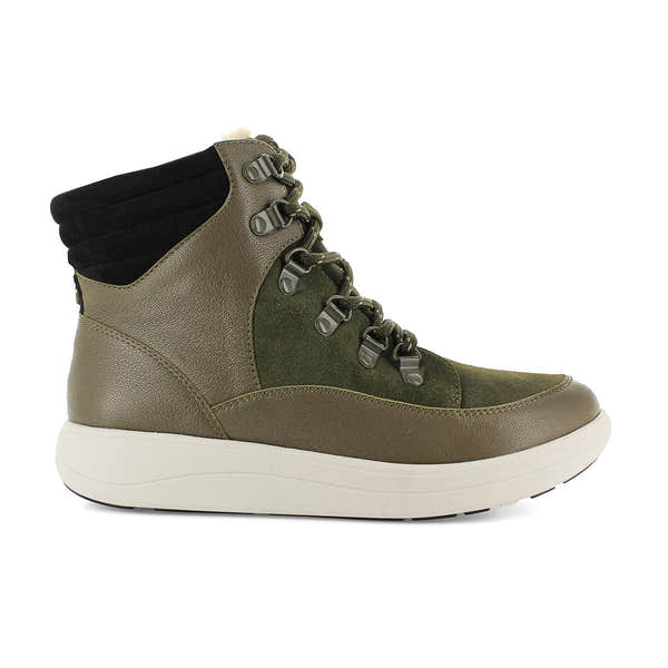 Strive Cotswold Ladies Olive Leather Arch Support Lace Up Ankle Boots-elevate your sole