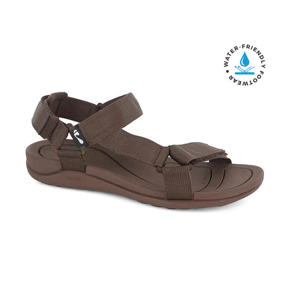 Strive Drift Ladies Chocolate Brown Arch Support Touch Fastening Sandals