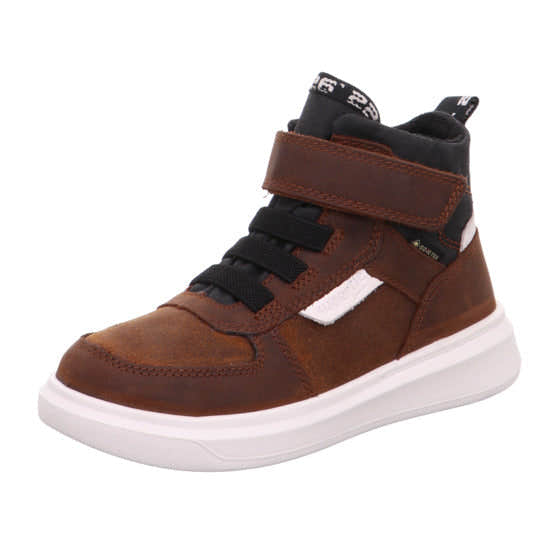Superfit Cosmo 1-006454-3000 Boys Brown Leather Waterproof Touch Fastening Ankle Boots-elevate your sole
