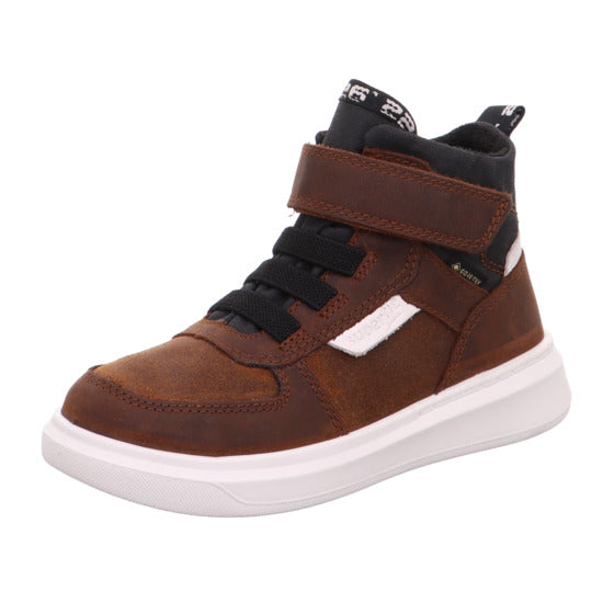 Superfit Cosmo 1-006454-3000 Boys Brown Leather Waterproof Touch Fastening Ankle Boots-elevate your sole