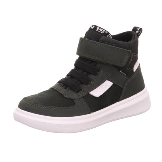 Superfit Cosmo 1-006454-7010 Boys Green Leather Waterproof Touch Fastening Ankle Boots-elevate your sole
