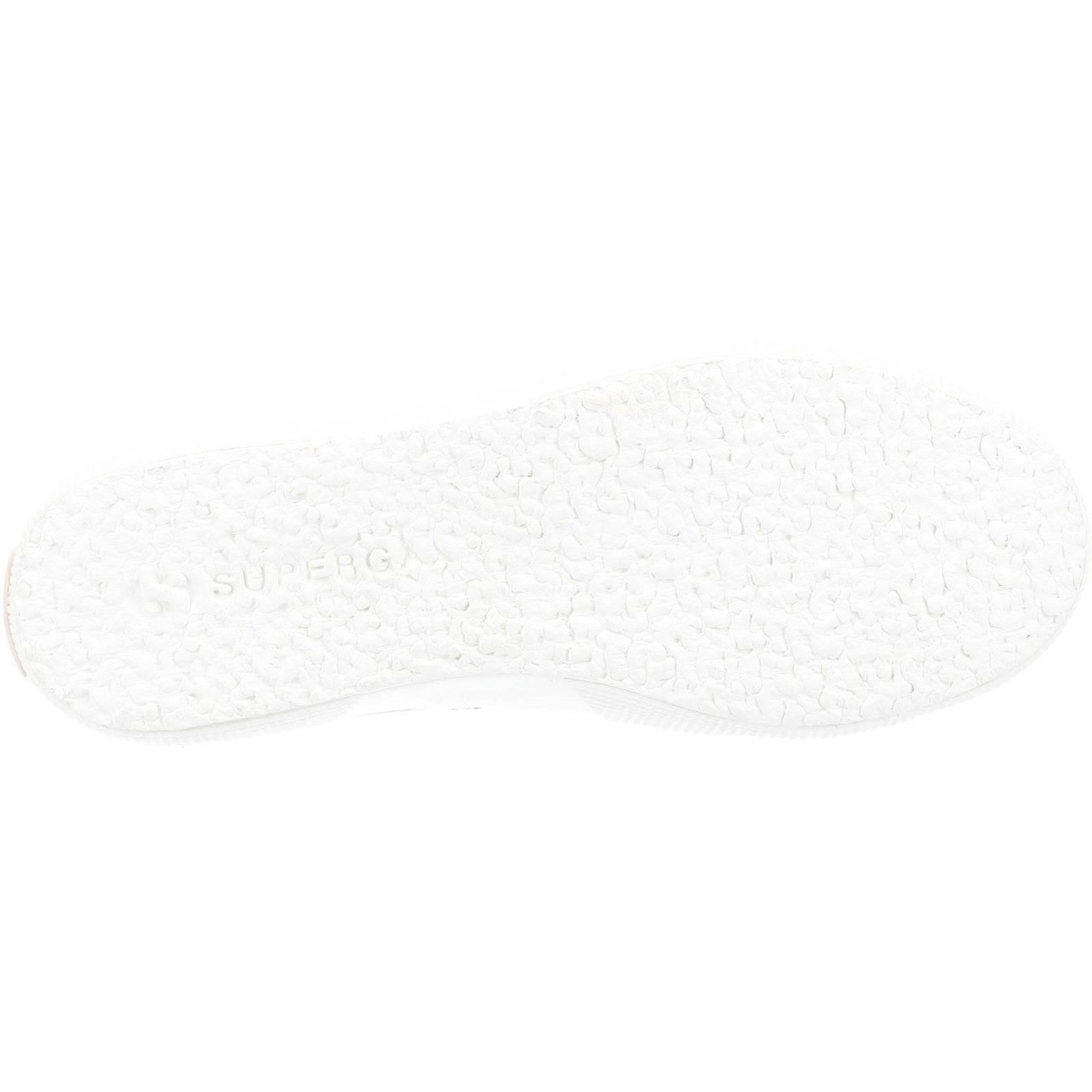 Superga 2750 Print Ladies White And Pink Cotton Lace Up Trainers-elevate your sole
