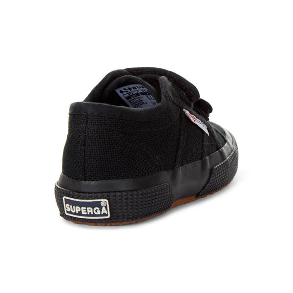 Superga 2750 Strap Classic Children’s Black Canvas Trainer-elevate your sole