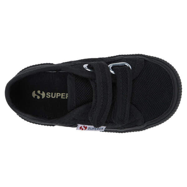 Superga 2750 Strap Classic Children’s Black Canvas Trainer-elevate your sole