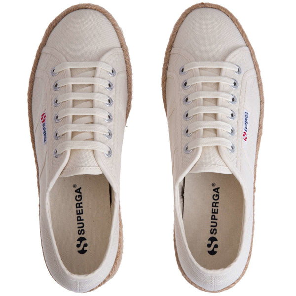 Superga 2790 Rope Ladies Beige Cotton Lace Up Trainers-elevate your sole