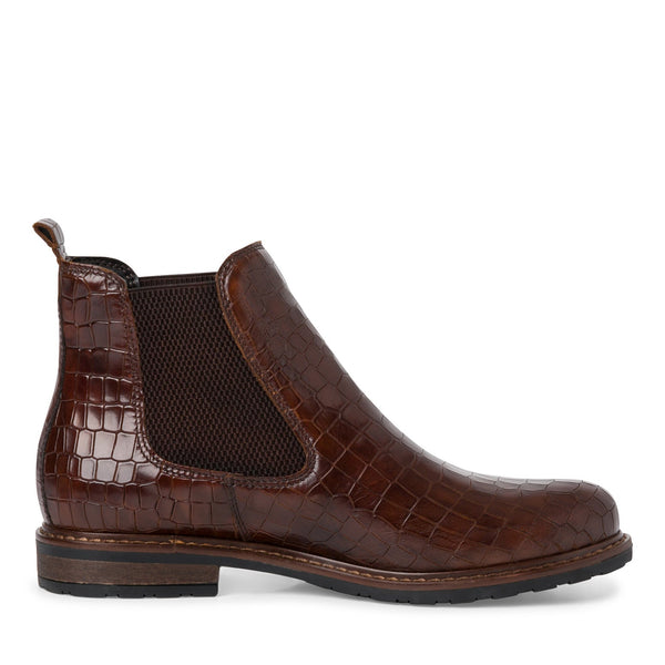 Tamaris 25056-29 308 Ladies Cognac Leather Pull On Ankle Boots-elevate your sole
