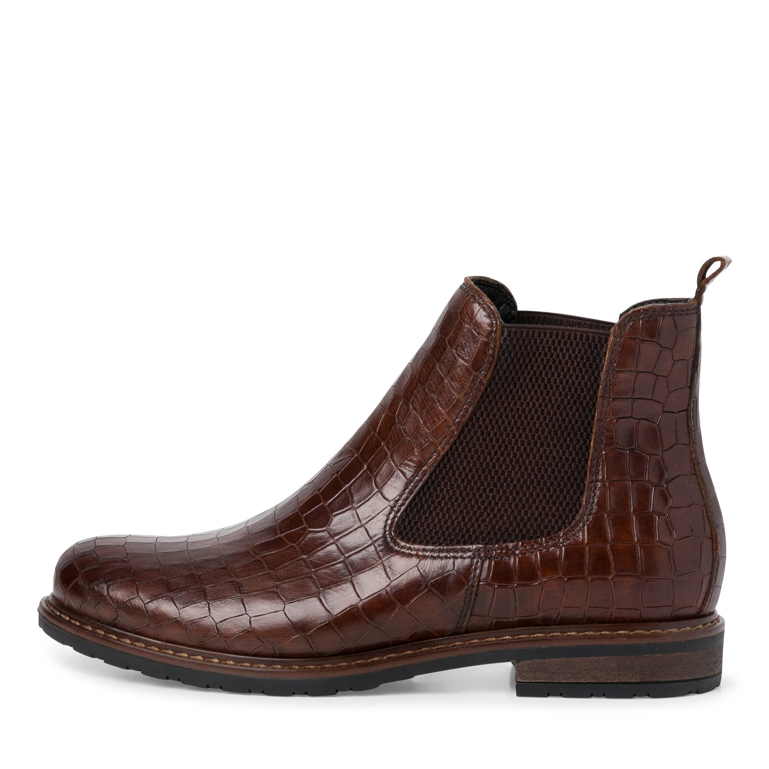 Tamaris 25056-29 308 Ladies Cognac Leather Pull On Ankle Boots-elevate your sole