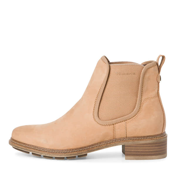 Tamaris 25440-29 310 Ladies Camel Leather Pull On Ankle Boots-elevate your sole
