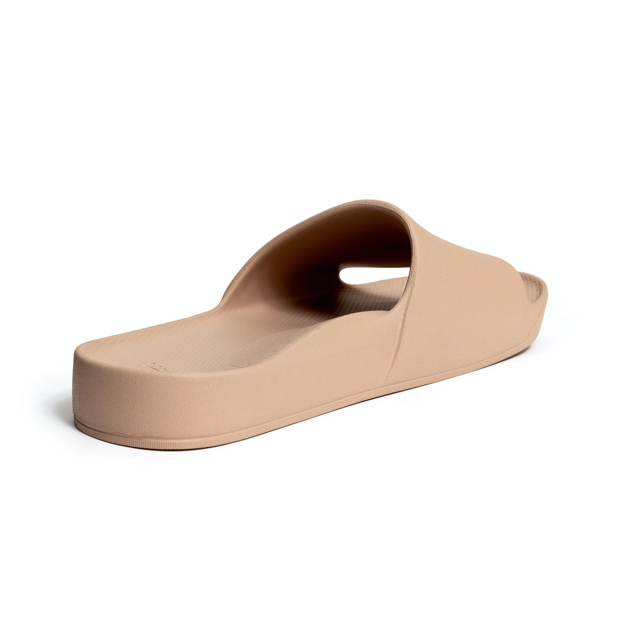 Archies Arch Support Slides Classic Unisex Tan Waterproof Arch Support Slider Sandals