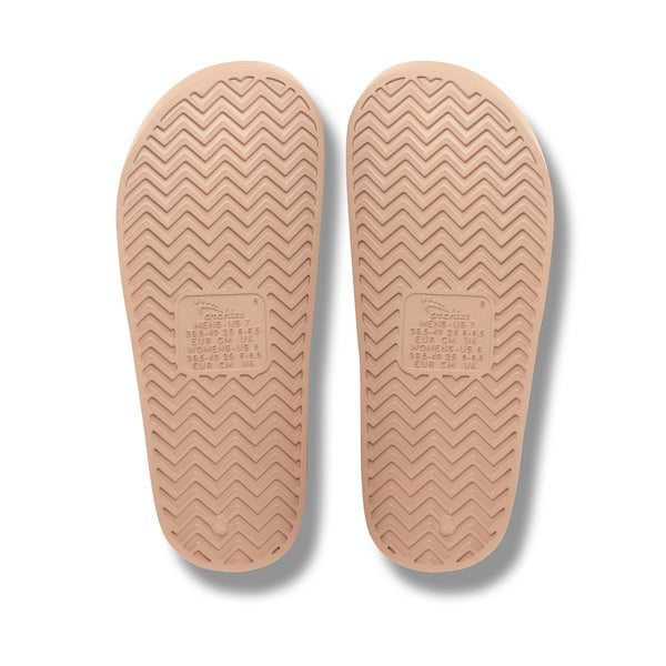 Archies Arch Support Slides Classic Unisex Tan Waterproof Arch Support Slider Sandals