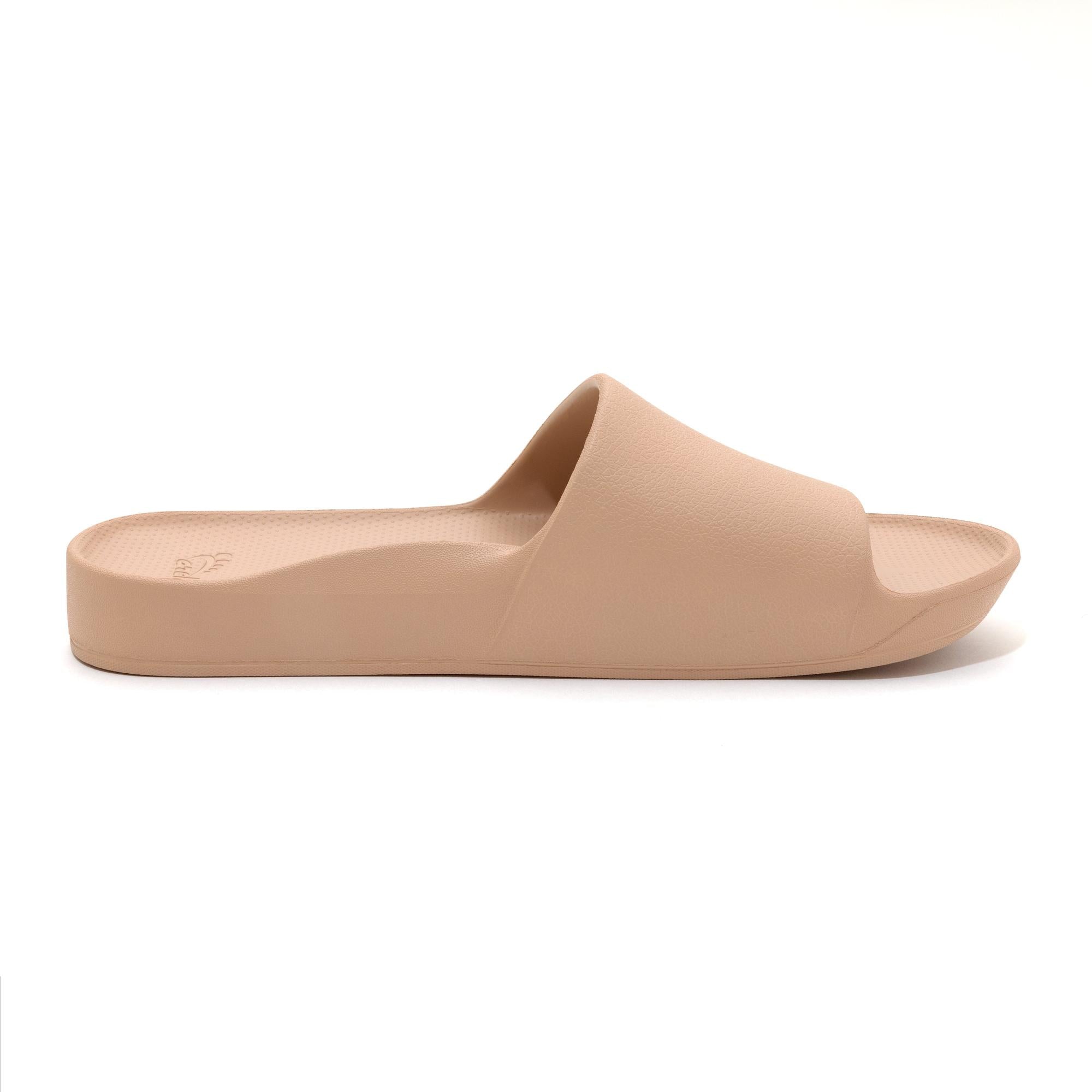 Archies Arch Support Slides Classic Unisex Tan Waterproof Arch Support Slider Sandals