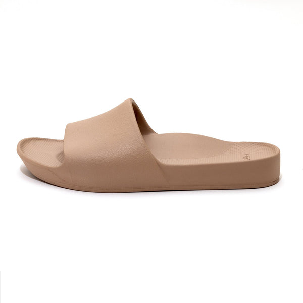 Archies Arch Support Slides Classic Unisex Tan Waterproof Arch Support Slider Sandals